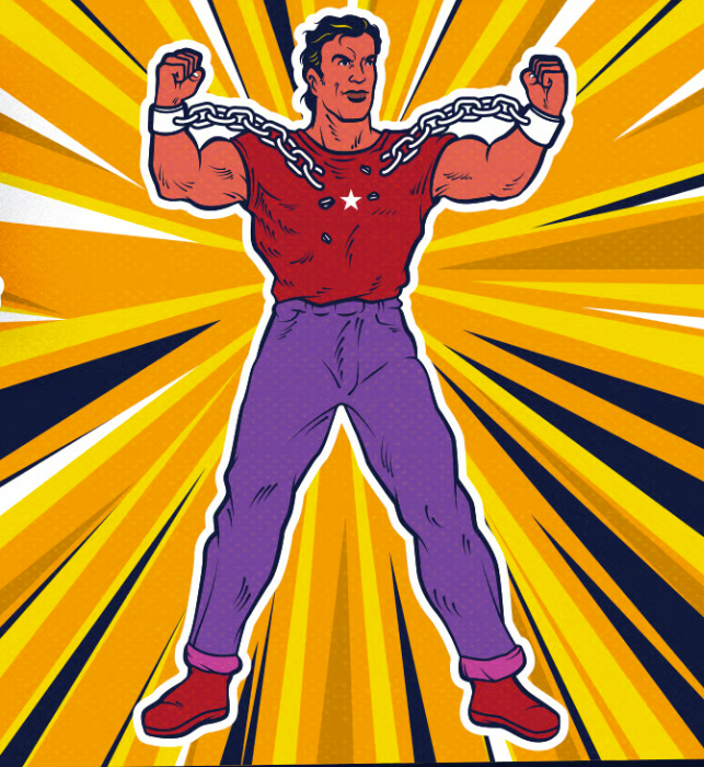 Groovy Decades pop-art hero illustration